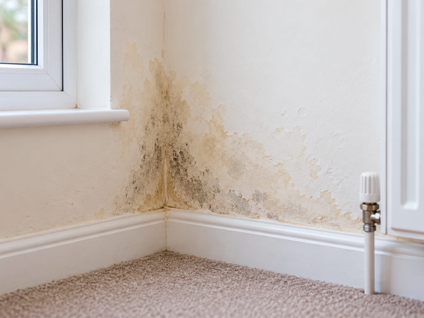 Damp staining of the type that may be given a condition rating 3